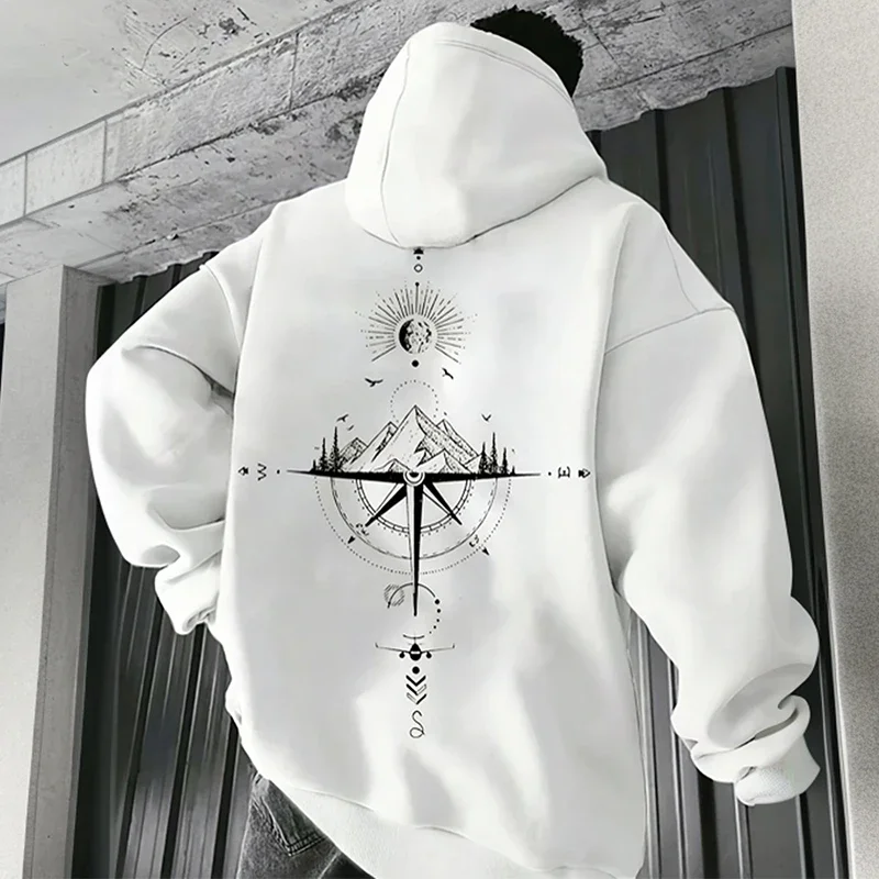 Vintage-Kompass-Druck-Hoodies  – Fear Of God Essential Bewertung und Preis