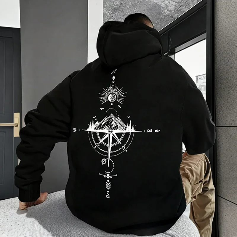 Vintage-Kompass-Druck-Hoodies  – Fear Of God Essential Bewertung und Preis